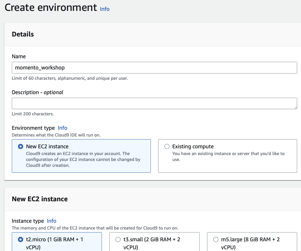 Create Cloud9 Environment